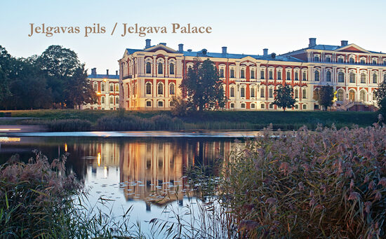Leduskapja magnēts ar Jelgavas pili uz īpašas mirdzošas virsmas