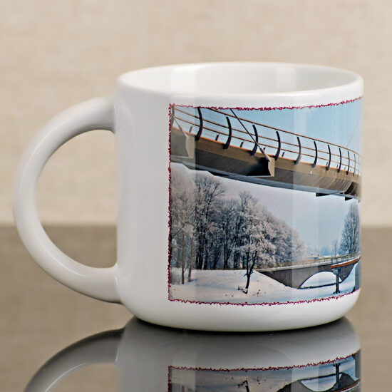 400ml plata keramikas krūze "Mītavas tilts"