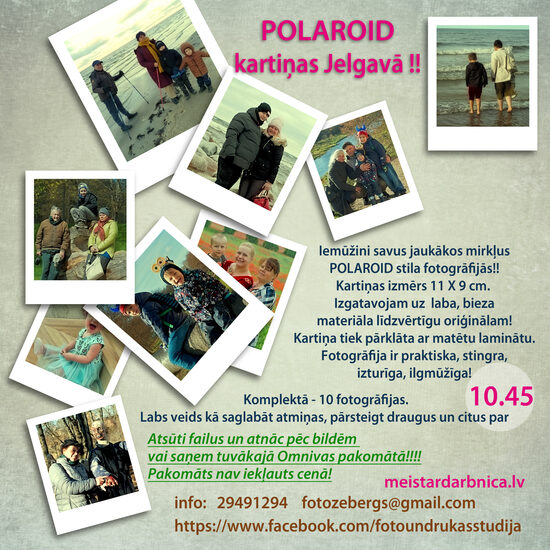 Polaroid fotogrāfiju komplekts