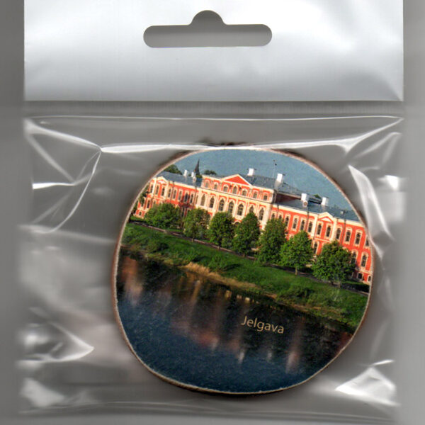 Magnēts uz koka ar Jelgavas skatu!